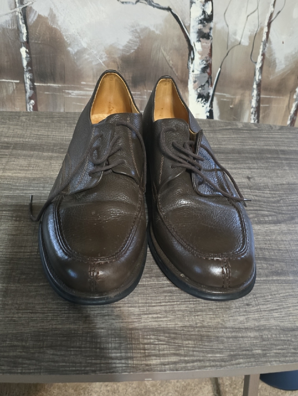 Sandro Moscoloni Dark Brown Leather Derby Shoes